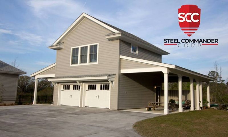 Two-Story Steel Home with Two Side Porches