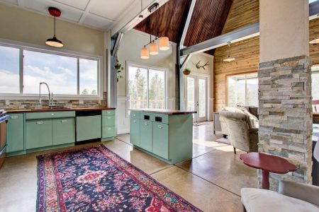 Interior Kitchen on Steel Home in Colorado