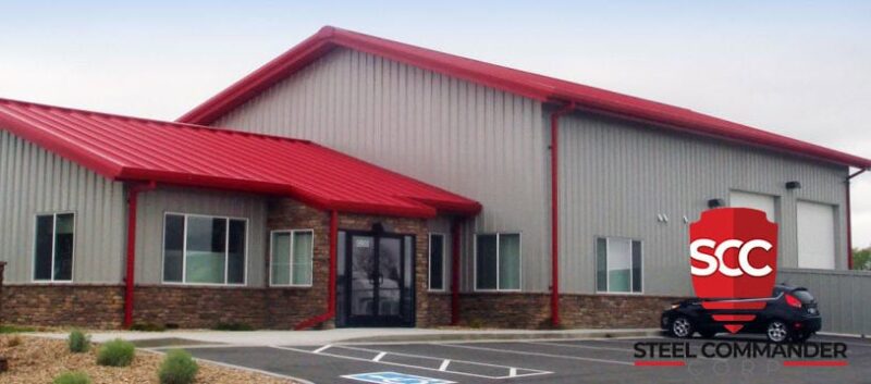 Steel Commander Corp custom steel building for residential use. Steel Commander Corp logo — American prefab steel building manufacturer, Boca Raton, Florida