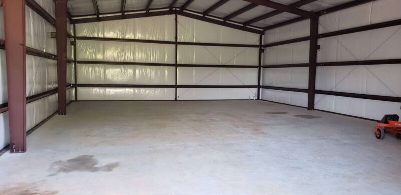 Interior of Steel Garage