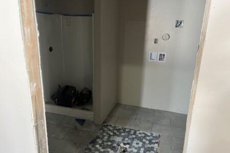 Bathroom Installation in Steel Home
