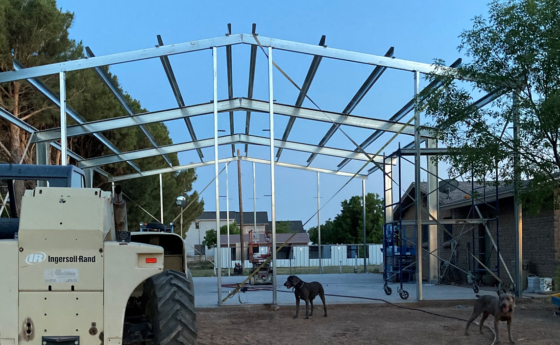 Quality Steel Building Frame Installed on a Concrete Foundation