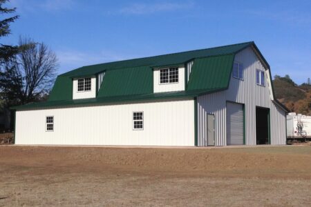 Gambrel roofs maximize the usable loft space within a barn, or attic space in a house.