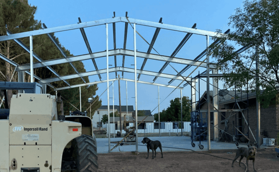 Quality Steel Building Frame Installed on a Concrete Foundation by Steel Commander Corp | 40+ Years Expertise | American-Made Steel Buildings
