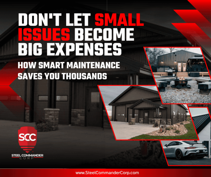 Maintenance and repair of steel building kits, homes, and projects by Steel Commander Corp.
