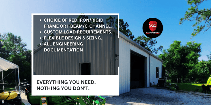 Steel Commander Corp industrial building with custom design and engineering solutions.