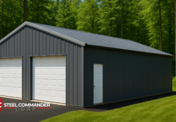 Steel Commander Corp manufactures custom prefab steel building and garage kits for commercial, residential, and storage use. Factory-direct pricing. All 50 states. Get a free quote today.