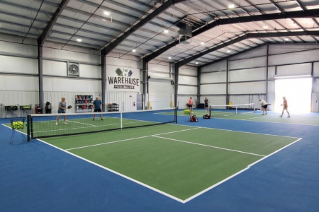 Metal Building Pickleball Court by Steel Commander Corp