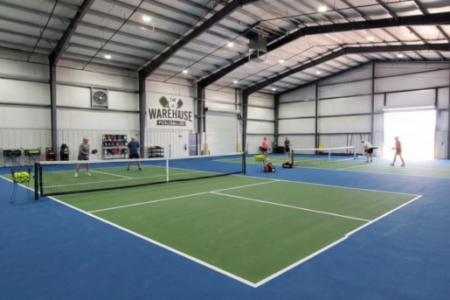 Metal Building Pickleball Court by Steel Commander Corp