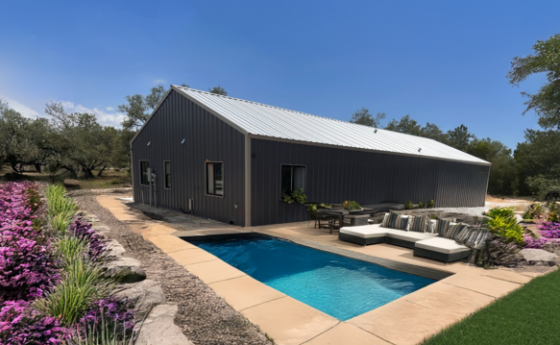 Small Gray Steel Metal Home with Garden by Steel Commander Corp