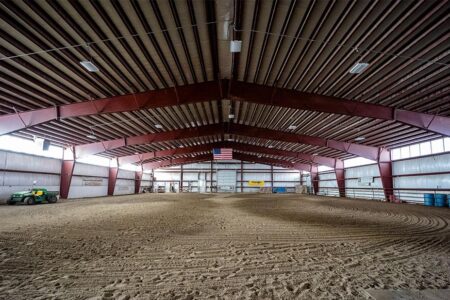 Interior of Rigid Frame Horse Arena